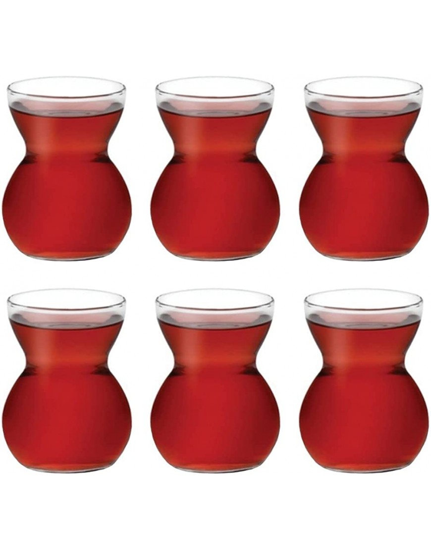 Topkapi Service à thé turc Lina-ultan 18 pièces 6 verres à thé 6 soucoupes 6 cuillères à café ensemble complet. - BKHB2GIOG