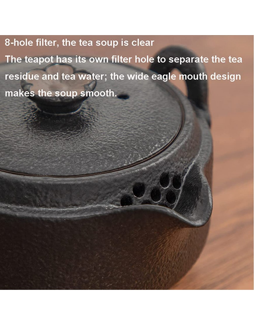 XINGAKA Ensemble à thé Portable en céramique Ensemble à thé de Voyage en céramique avec théière et Tasses à thé Design Vintage Kungfu pour Voyage Bureau Maison,Rose - BVEDNFVUT