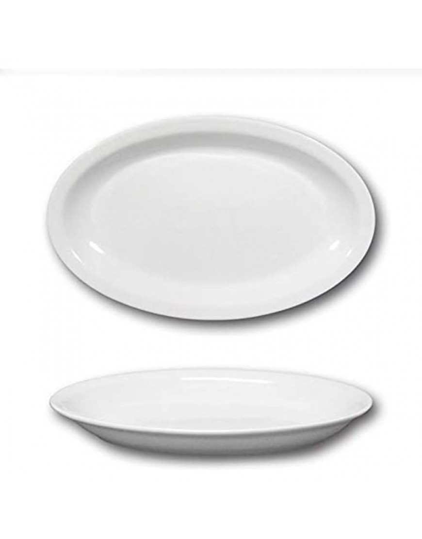 Plat ovale porcelaine blanche L 27 cm Roma - BH22WHDNB