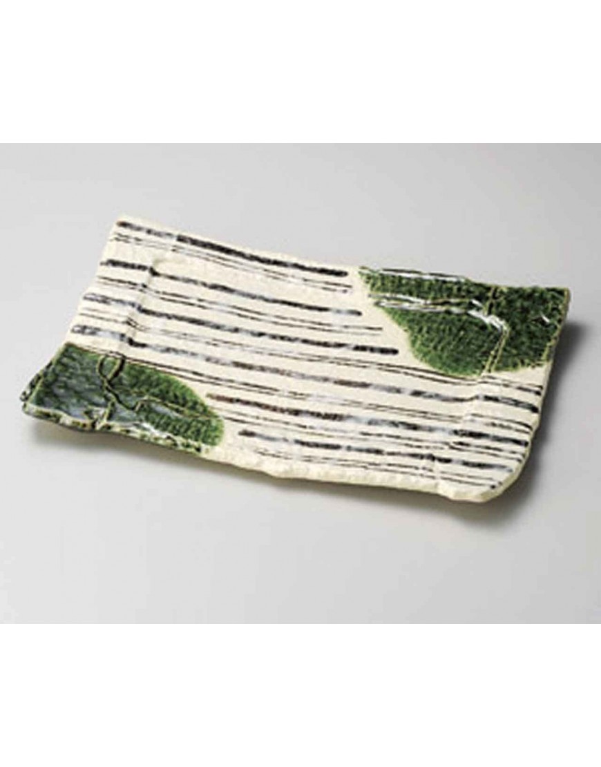 Oribe Lines 39.5cm Grand Plateau Beige Ceramic Originale Japonaise - BVW4NHXEB