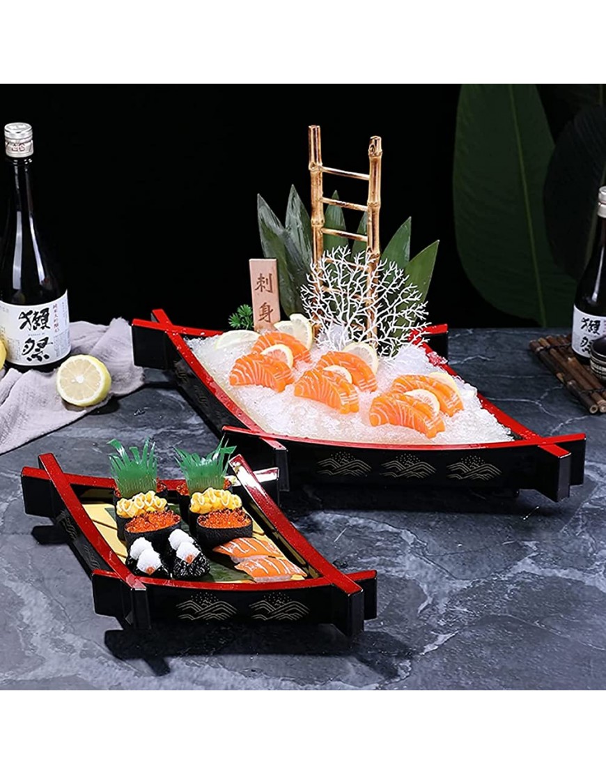 Plateau à glaçons à Sushi en Diamant à Quatre Coins avec déflecteur Amovible pour Restaurant Style Japonais Long 30 Pouces - BD7HEUCLZ