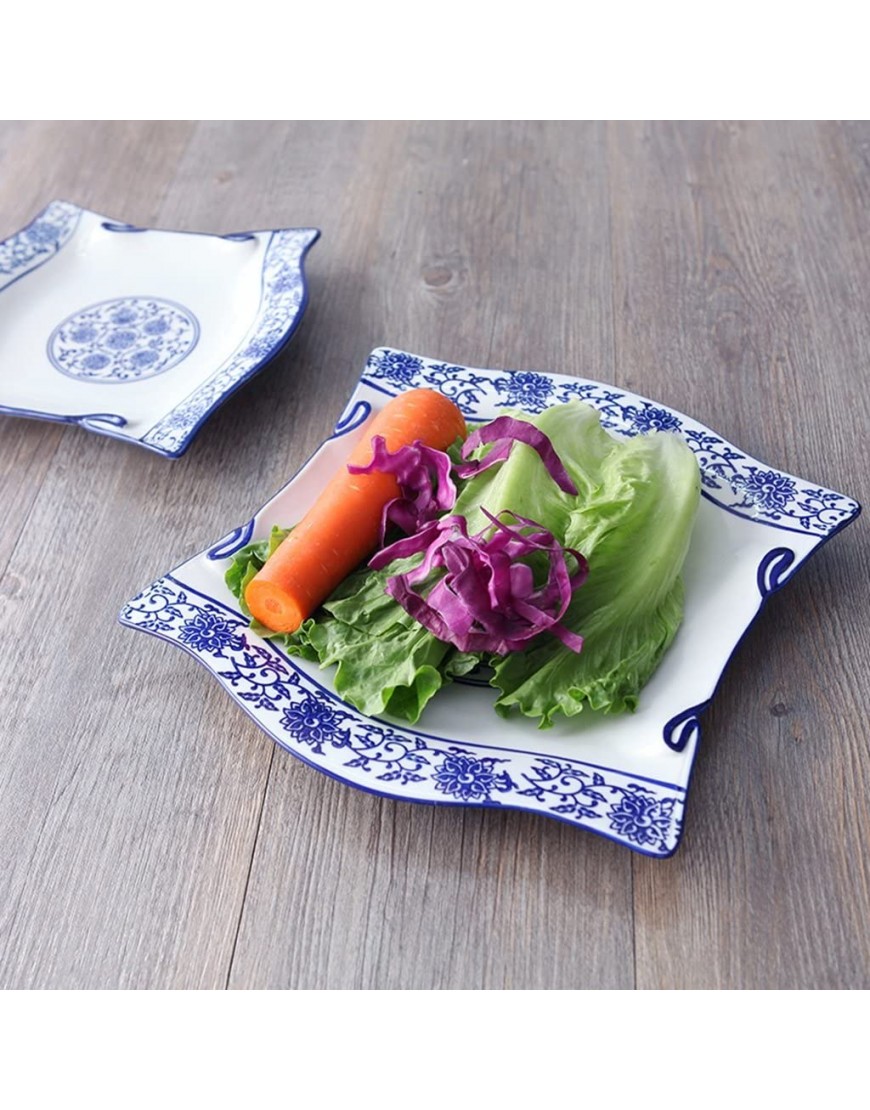 Assiettes à fromage Exportation peints à la main en porcelaine bleue et blanche personnalité créative plats en céramique Nordic fruits salade plat Home Kitchen Hotel Restaurant Plaque à couverts - BE98NHVTE