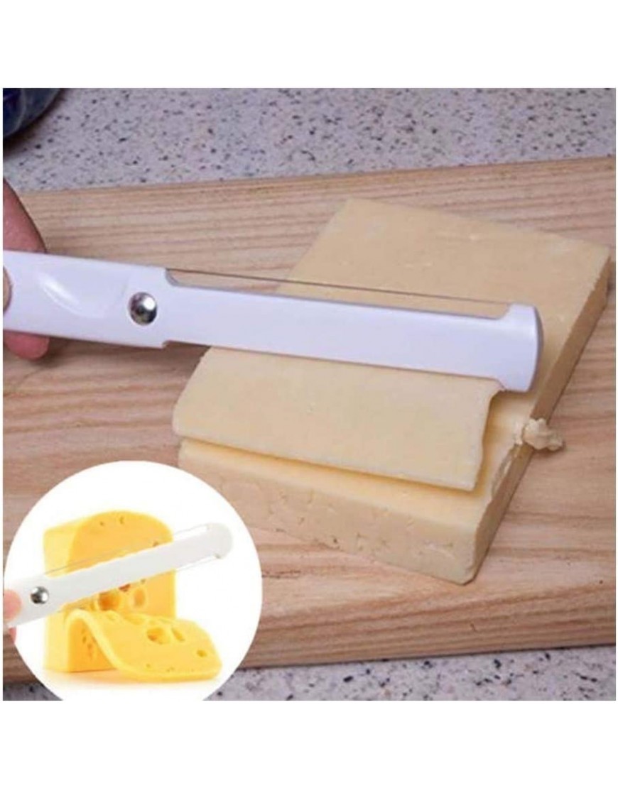 Cibler 1pc fromage fil Slicer Peeler Wired Fromage Beurre Cutter fromage en plastique Couteau de cuisine Outils de cuisson Accessoires de cuisine Vente chaude Dîner Color : White - BEB2JFLQY