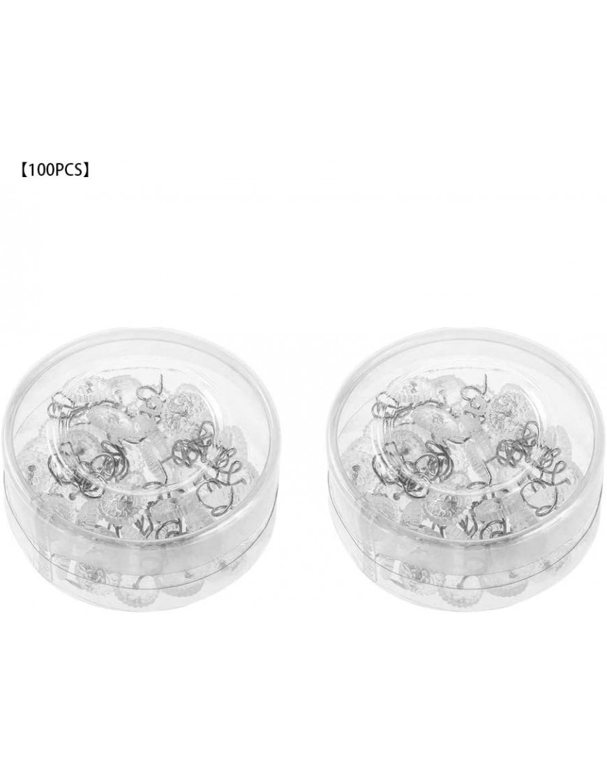 Guangcailun 100pcs Rembourrage Twist Pin Transparent tête Slip Jupe de lit Fastener en Acier Inoxydable Pin - BK7K4THXZ