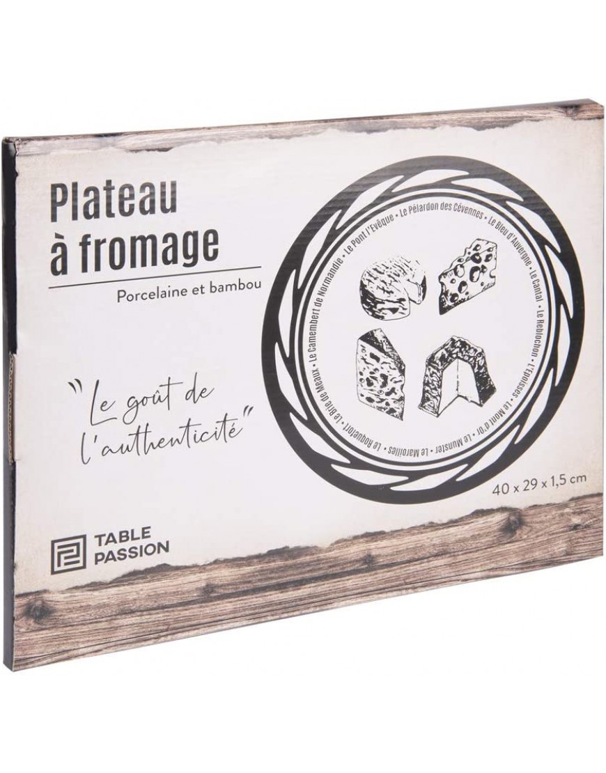 Table Passion Plateau à fromage en bambou 40x29 cm - BQ933QPWB