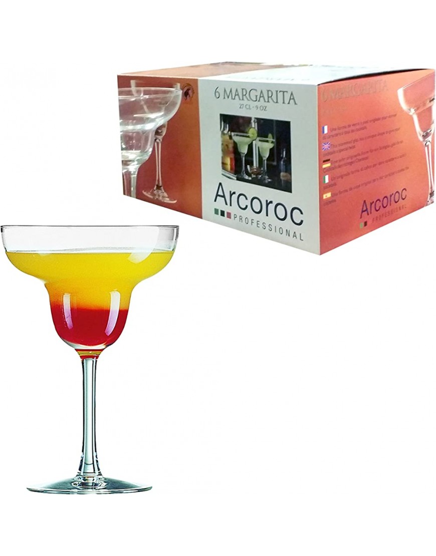 Arcoroc Margarita 6x Verres à pied 27 cl Pour cocktail bar buffet apéro - BQMQAJDFD