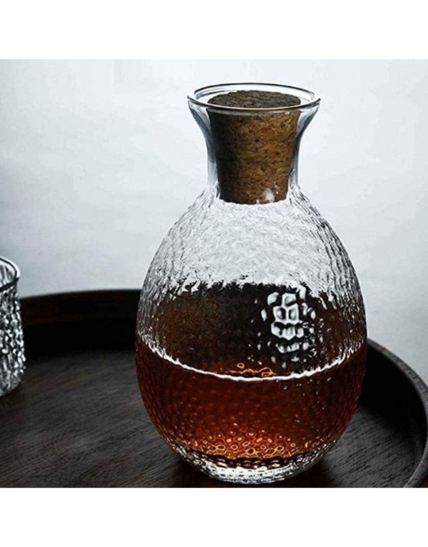 Decanter Whisky Decanter Vin Set de vin en verre martelé japonais ensemble de sichee à sept pièces avec fiole chaude adapté à la maison au bureau et aux fournitures d'affaires carafe whisky - B29D2NWYI