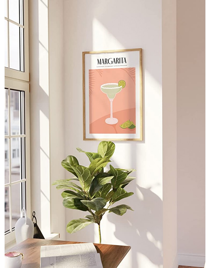 JUNOMI® Margarita Poster DIN A2 cocktail longdrink bar boissons cocktail | sans cadre - BKMBKBNED