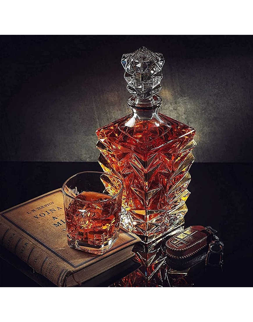 NIANXINN Démoignage de Whisky 850 ML Carafis Carafes Crystal Liquour Décontables pour Bourbon Facile à Utiliser Carafe Whisky Color : Transparent Size : 850ML - BQH89SKRW