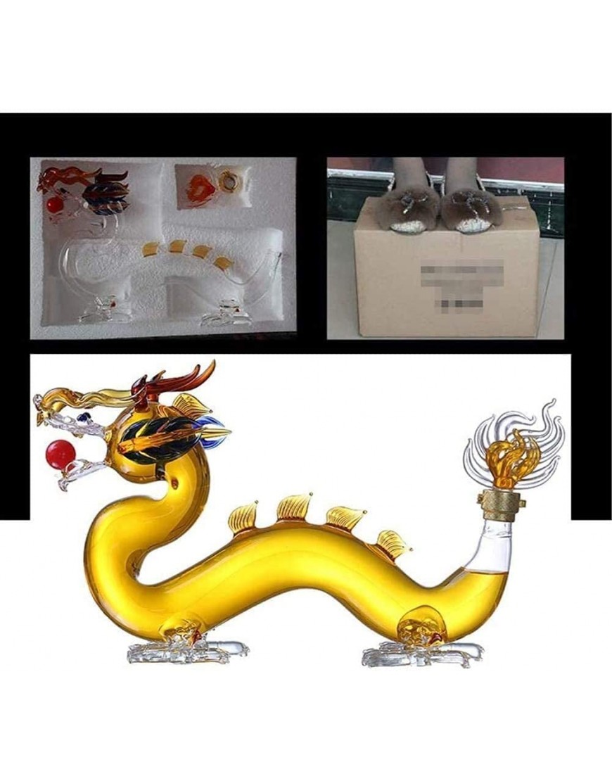 NIANXINN Réutilisable Vin Decanter Aérateur 1000ml Decondeurs de Whisky Vin Rouge Carafes Crystal Wine Carafe Vin Cruques Vin Facile à Utiliser Carafe Whisky Color : Dragon Size : 1000ml - B7J9KDAXT