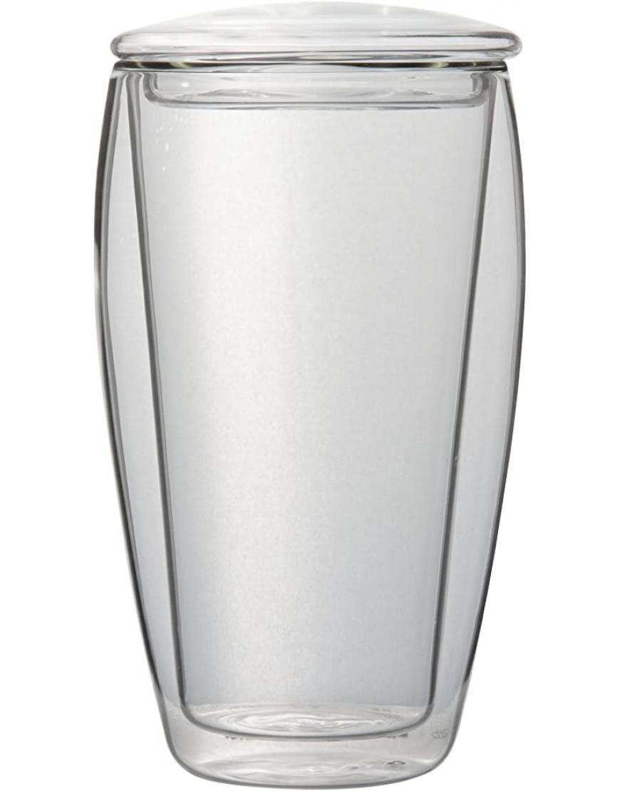1 verre thermique XL à double paroi avec couvercle en verre verre thermique avec effet flottant idéal pour le thé glacé le bureau les déplacements ou comme cadeau « LaBionda » de Feelino - BK6V1ABFS