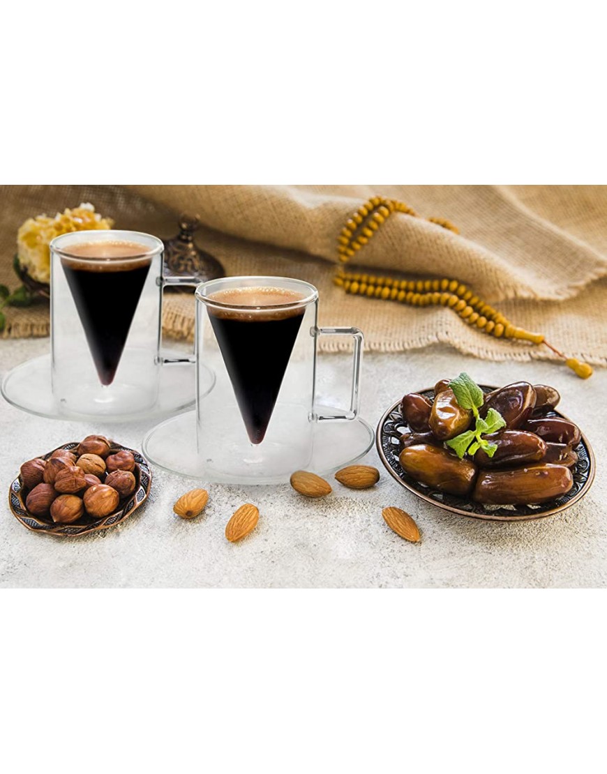 2x tasses à double paroi de 70 ml avec soucoupe design moderne pour votre espresso Design protégé et exclusif un cadeau spécial Spikey F de Feelino R - BVJKKFIZE