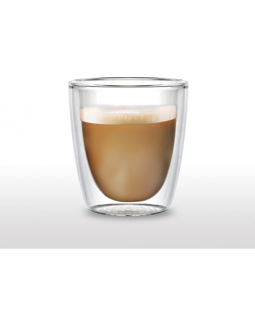 Verres thermos double paroi 4 x 250 ml grandes tasses de café avec effet en suspension pour le thé le lait le latte lacchiato le cappuccino.Ce verre de qualité supérieure est fabriqué à la main. - BDVQ4UERL