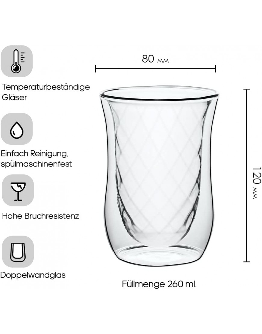 winox Transparence parfaite pour les boissons chaudes Verre à double paroi élégant de 250 ml. - B92BNMXRX